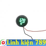 Đồng hồ đo điện áp 4-100VDC hình tròn 30mm xanh lá